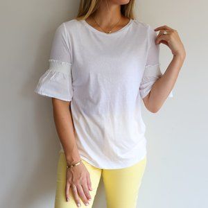 LOFT Womens Tee Shirt Cuffed Sleeves S